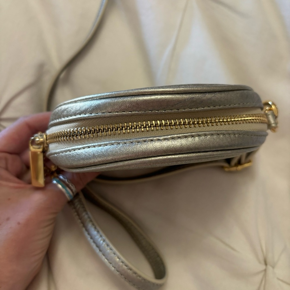 Tory Burch Perforated Round Crossbody Purse - Picture 10 of 15